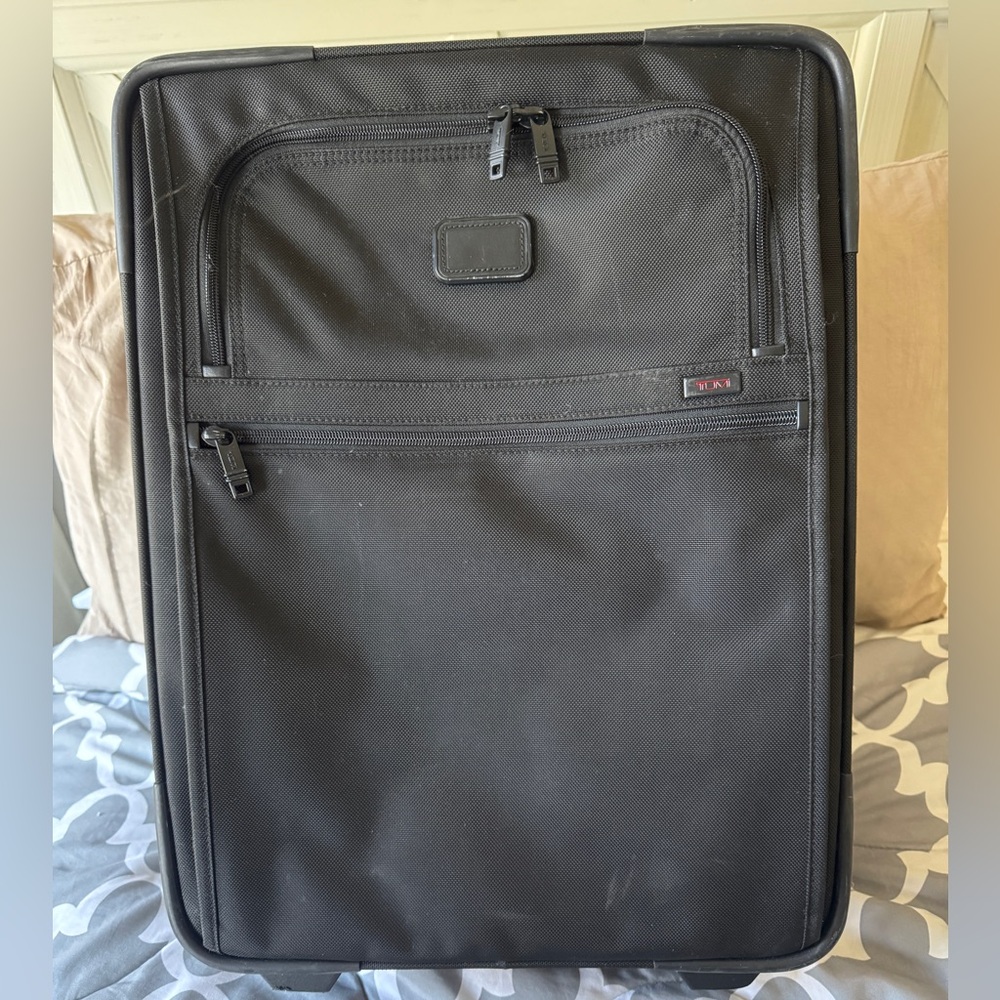 Tumi classic black carry on luggage flight attendant